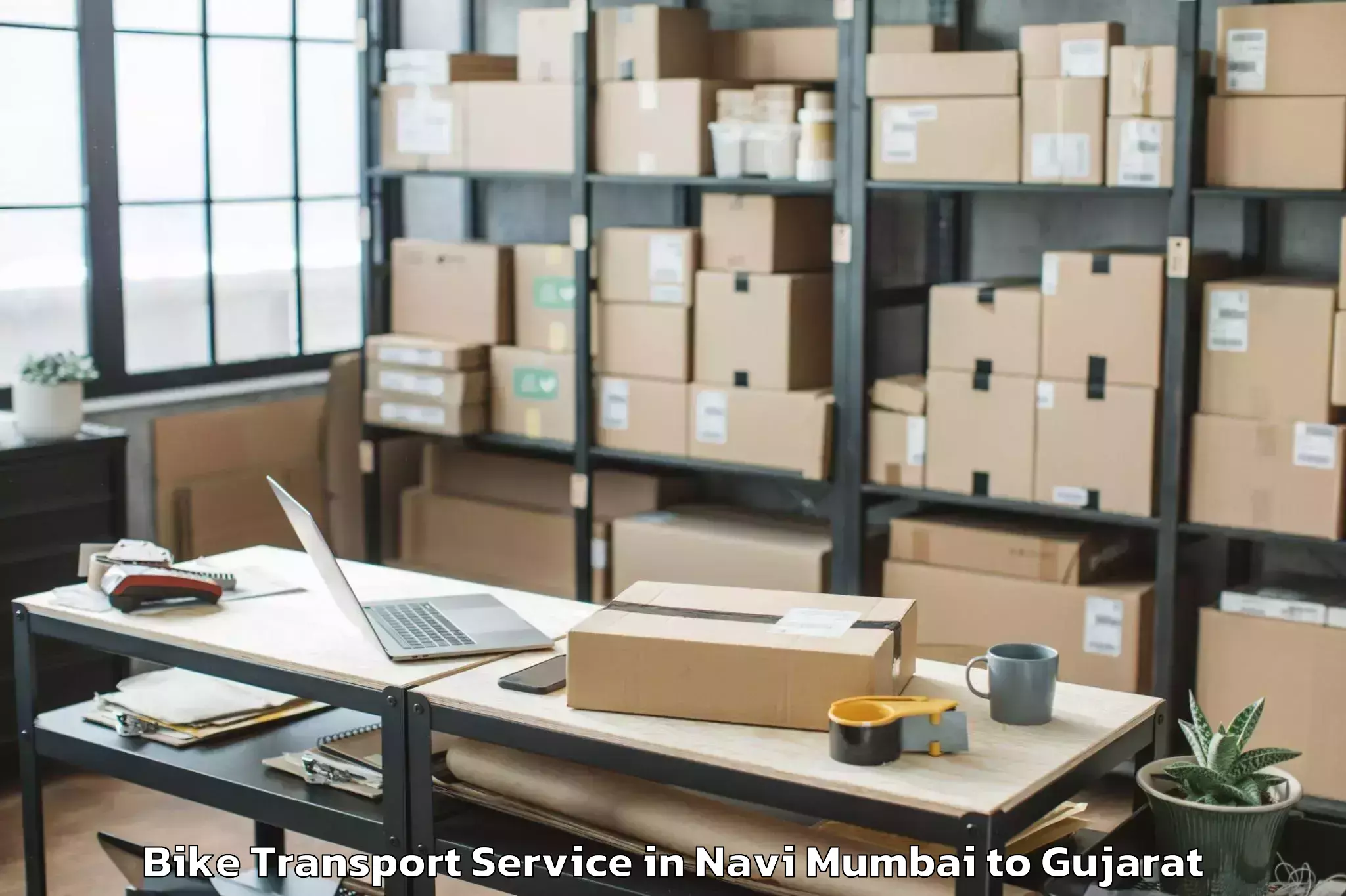 Book Navi Mumbai to Kankanpur Bike Transport Online